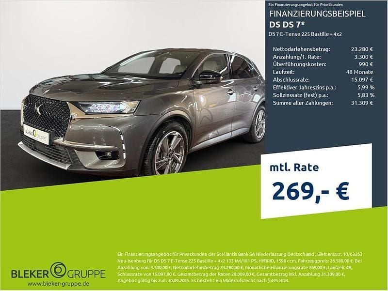 Lackierung platiniumgrau/meta Gebraucht 2022 DS Automobiles DS7 Crossback Bastille Plus SUV | 24.980 € (Superpreis) - Bild 1/3