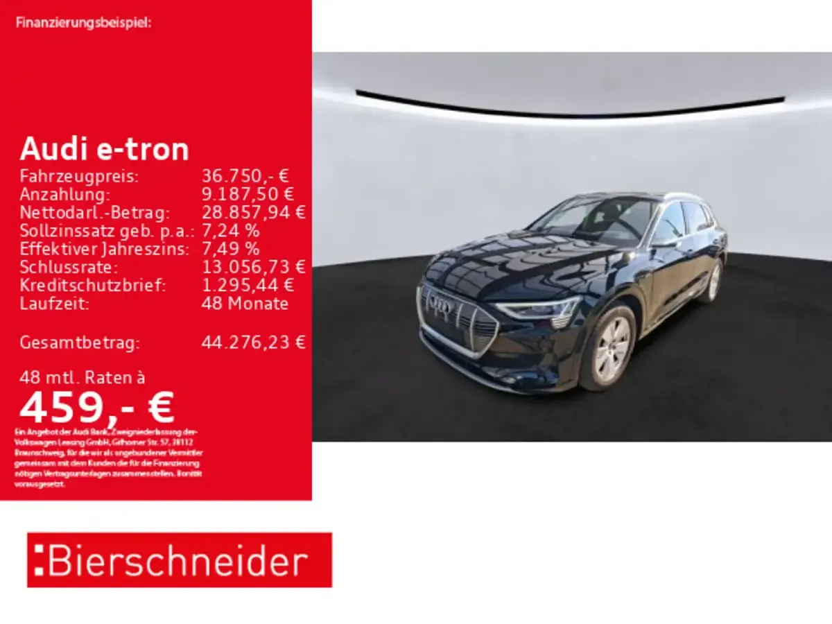 Second-hand Audi e-tron Advanced 300 kW (408 CP) 2022 Negru SUV