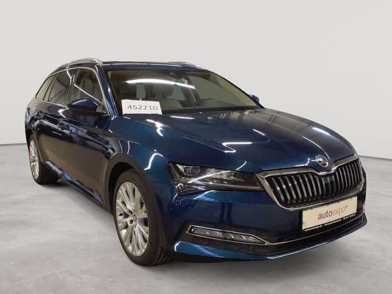 Lavablau metallic Gebraucht 2020 Skoda Superb Premium Edition Kombi | 26.290 € (Guter Preis) - Bild 1/4
