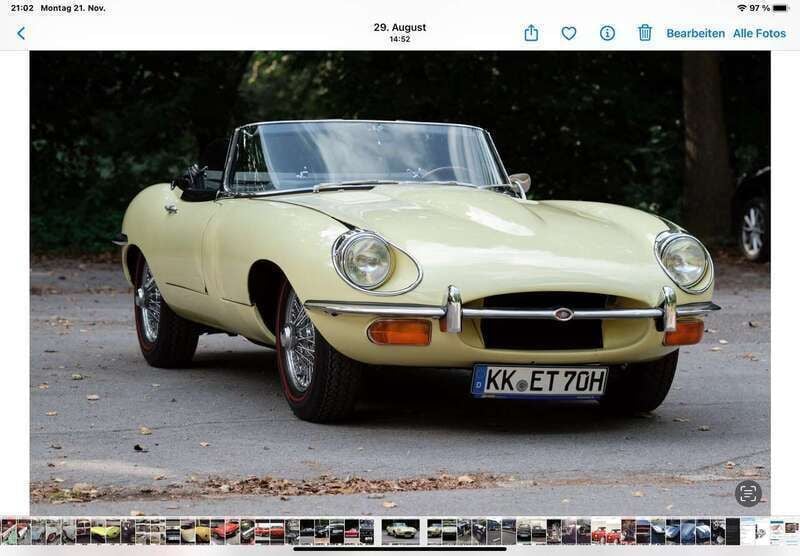 Gelb Gebraucht 1970 Jaguar E-Type Cabrio | 87.999 € - Bild 1/4