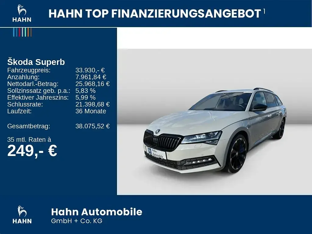 Gebraucht Skoda Superb SportLine 200 PS (147 kW) 2023 Grau Kombi