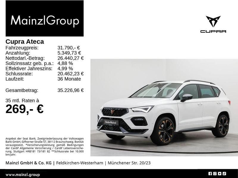 Weiß Gebraucht 2024 Cupra Ateca SUV | 31.790 € (Fairer Preis) - Bild 1/3