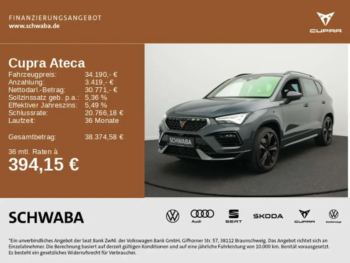 Gebraucht Cupra Ateca 300 PS (220 kW) 2023 Grün SUV