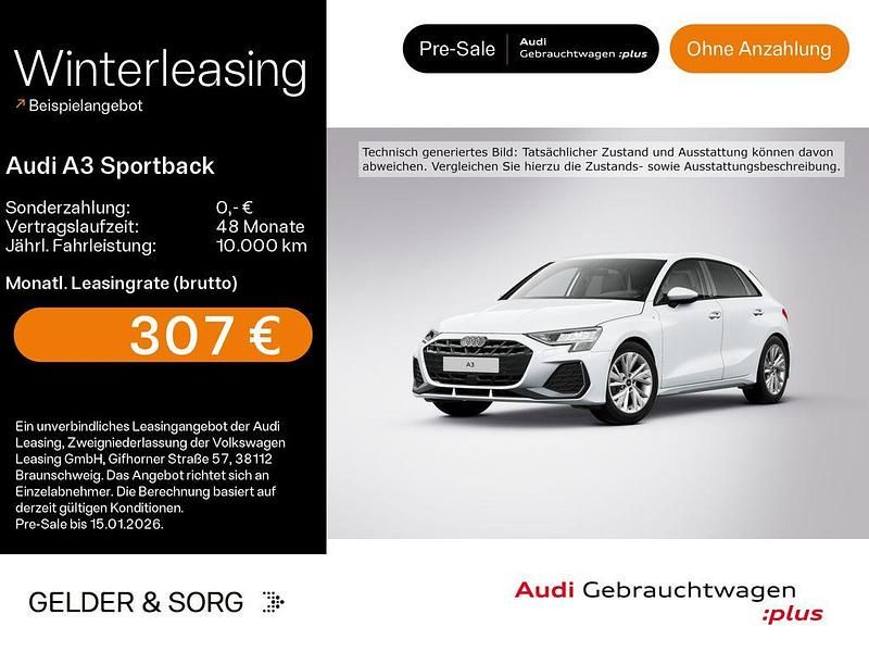 Gletscherweiß metallic Gebraucht 2025 Audi A3 S-Line Limousine | 34.280 € (Fairer Preis) - Bild 1/4