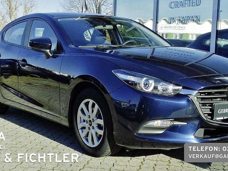 Gebraucht Mazda 3 Prime-Line 101 PS (74 kW) 2017 Blau Limousine