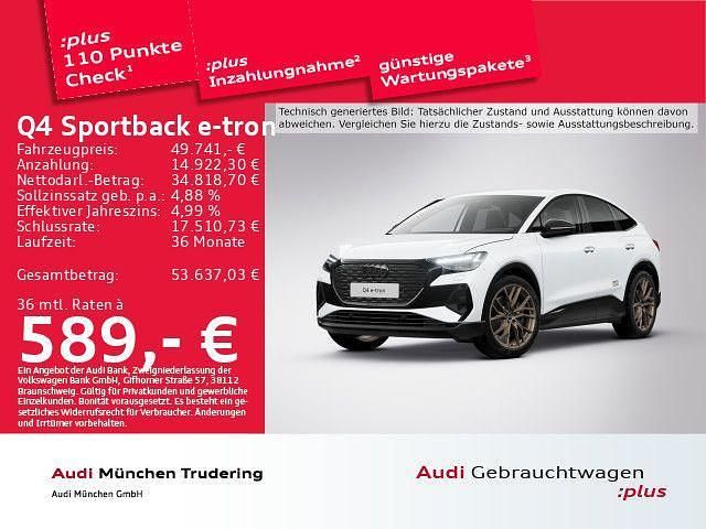 Weiß Gebraucht 2024 Audi Q4 Sportback e-tron Sport SUV | 49.741 € - Bild 1/2