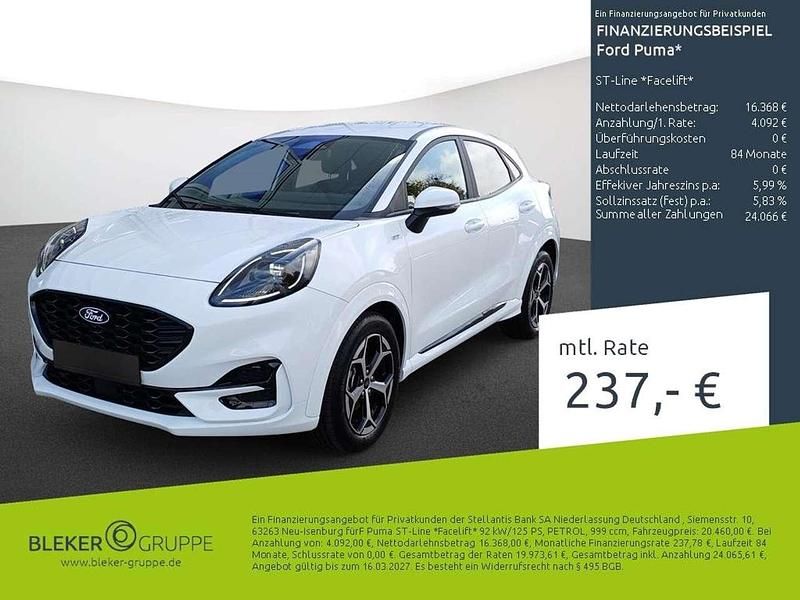 Gebraucht Ford Puma ST-Line 125 PS (91 kW) 2024 Frostweiß Limousine