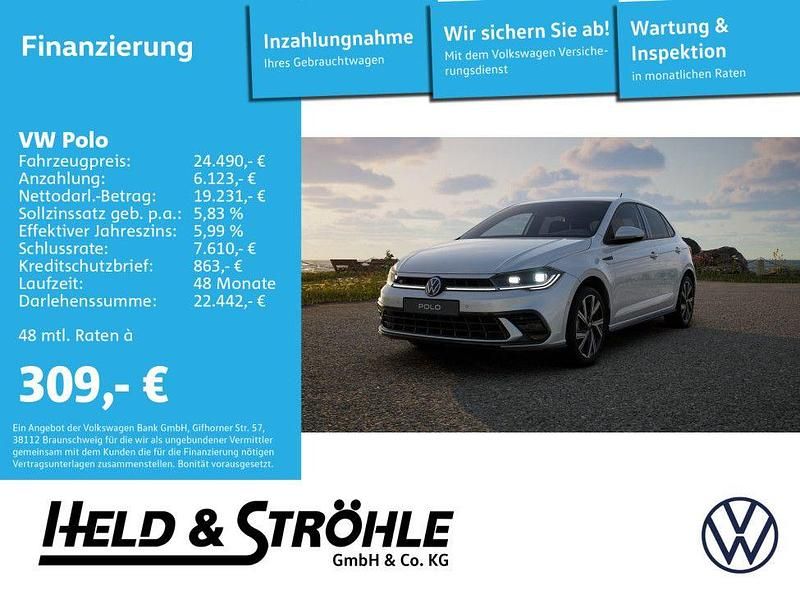 Reflexsilber metallic Gebraucht 2024 VW Polo R-line Limousine | 24.950 € (Fairer Preis) - Bild 1/4