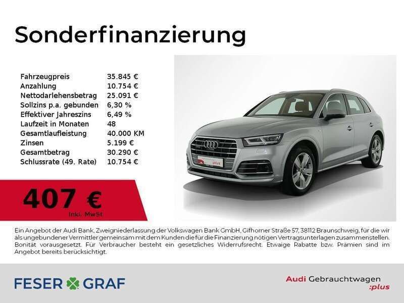Florettsilber metallic Gebraucht 2020 Audi Q5 Sport SUV | 35.845 € (Fairer Preis) - Bild 1/2