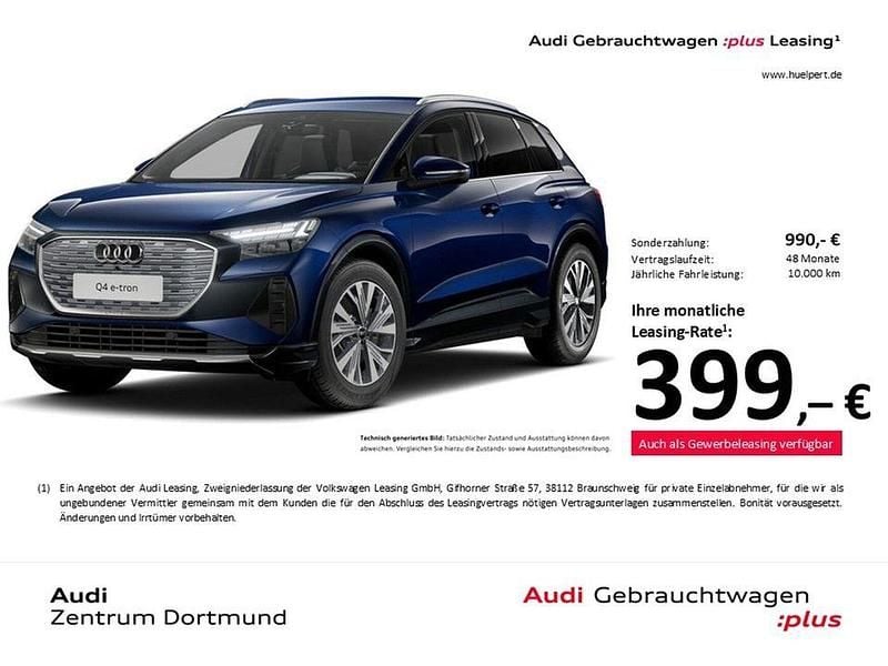 Blau Gebraucht 2025 Audi Q4 e-tron Advanced SUV | 46.222 € (Guter Preis) - Bild 1/4
