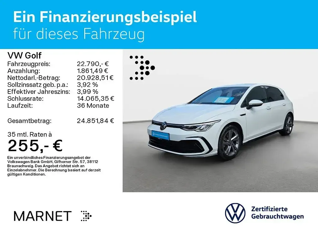 Gebraucht VW Golf VIII R-line 131 PS (96 kW) 2024 Pure white Limousine