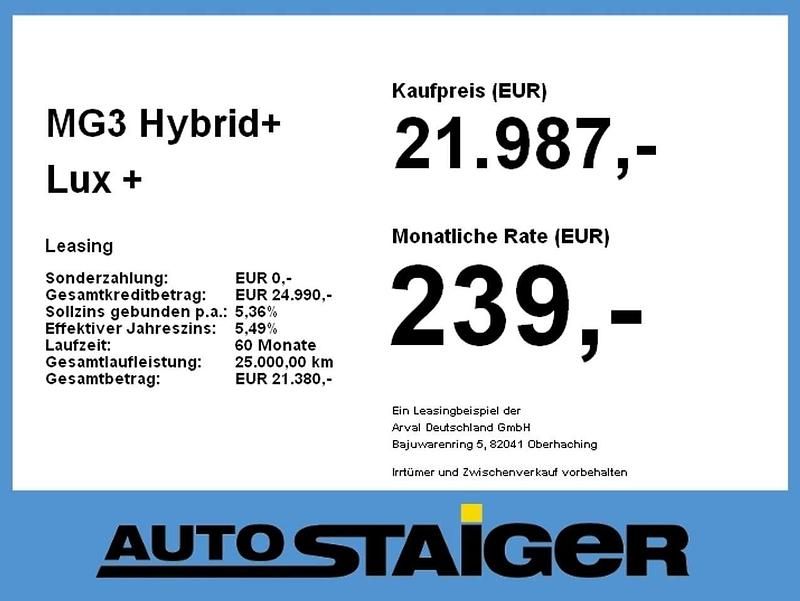 Neu MG MG3 194 PS (142 kW) 2025 Blau Kleinwagen