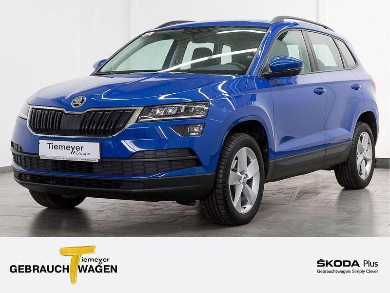 Blau Gebraucht 2021 Skoda Karoq Ambition SUV | 15.980 € (Superpreis) - Bild 1/4