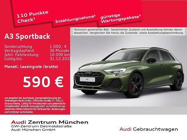 Grün Gebraucht 2025 Audi A3 Sportback e-tron S-Line Kleinwagen | 48.761 € - Bild 1/2