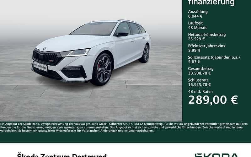 Candyweiß Gebraucht 2023 Skoda Octavia RS Kombi | 31.573 € (Fairer Preis) - Bild 1/4