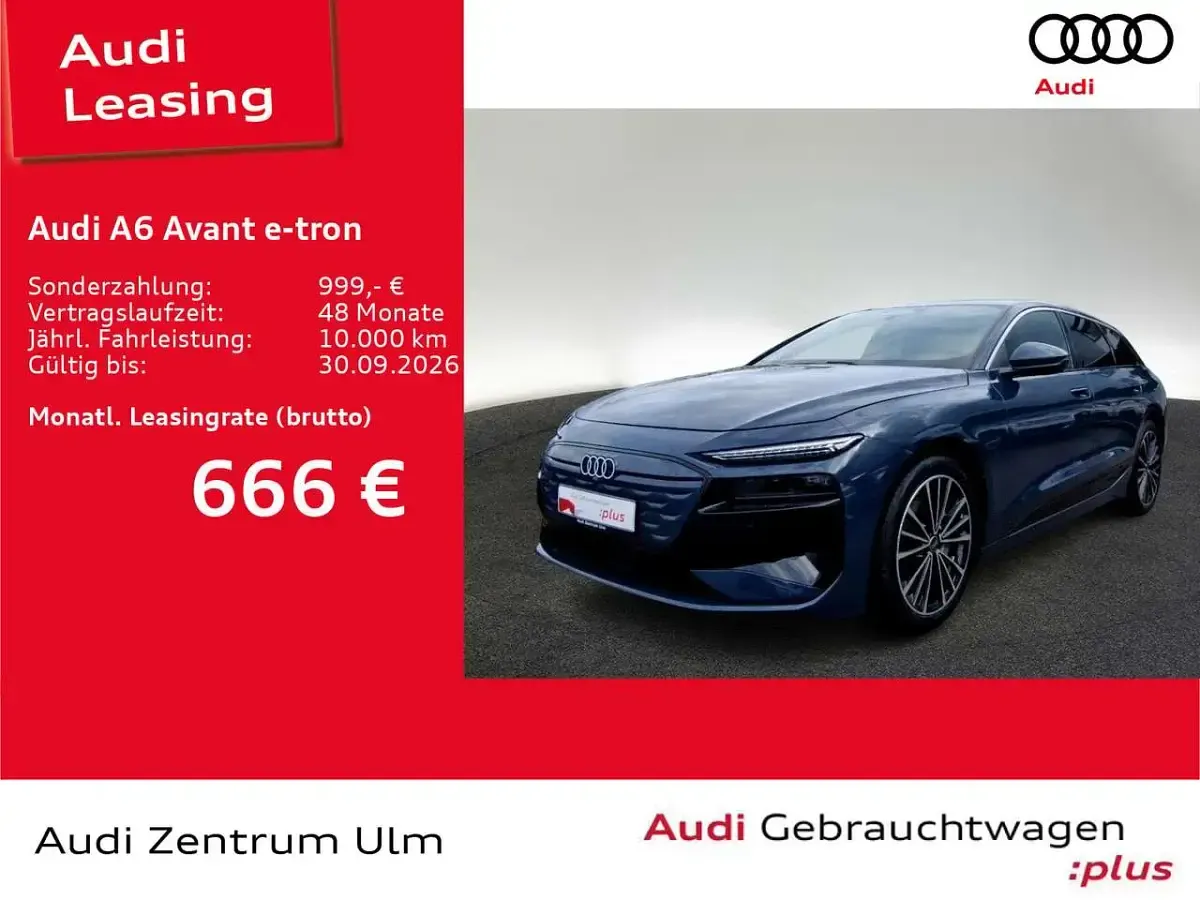 Gebraucht Audi A6 e-tron S-Line 314 kW (428 PS) 2025 Plasmablau metallic (metallic) Kombi