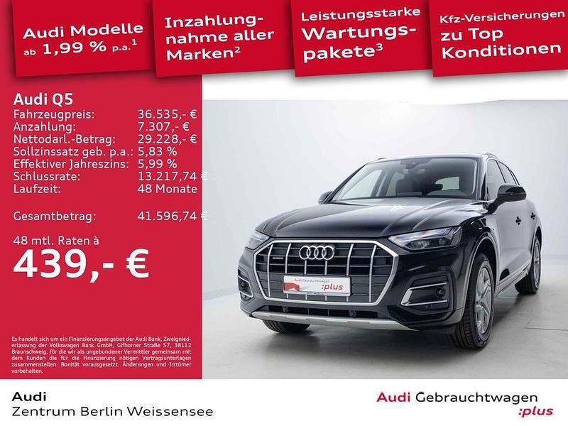 Mythosschwarz metallic Gebraucht 2022 Audi Q5 Ambiente SUV | 36.535 € (Fairer Preis) - Bild 1/4