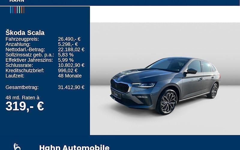 Gebraucht Skoda Scala Tour 116 PS (85 kW) 2025 Schwarz Kleinwagen