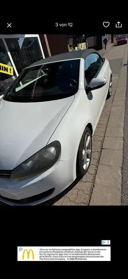 Gebraucht VW Golf Cabriolet Life 140 PS (102 kW) 2012 Weiß Cabrio