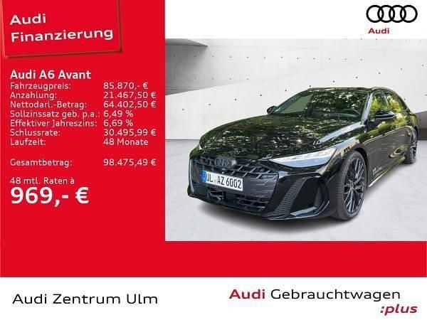 Schwarz (mythosschwarz metallic) Gebraucht 2025 Audi A6 Edition .1 Kombi | 85.871 € (Superpreis) - Bild 1/4