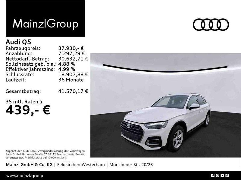 Ibisweiß Gebraucht 2023 Audi Q5 SUV | 37.930 € (Guter Preis) - Bild 1/4