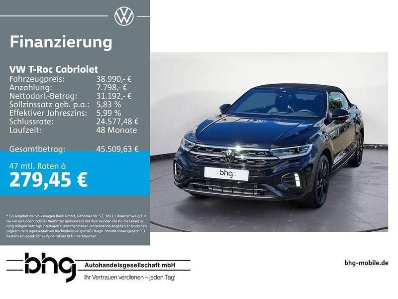 Neu VW T-Roc Cabriolet R-line 150 PS (110 kW) 2025 Schwarz Cabrio