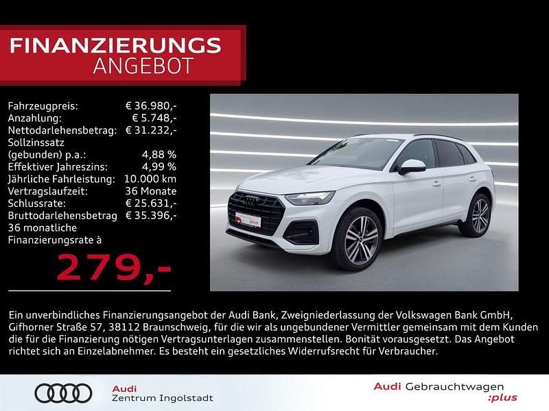 Weiß metallic Gebraucht 2022 Audi Q5 Advanced SUV | 36.980 € (Guter Preis) - Bild 1/3