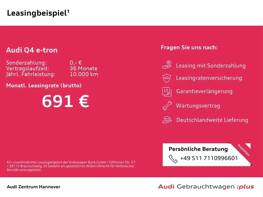 Gebraucht Audi Q4 e-tron Advanced Plus 210 kW (286 PS) 2025 Kieselgrau SUV