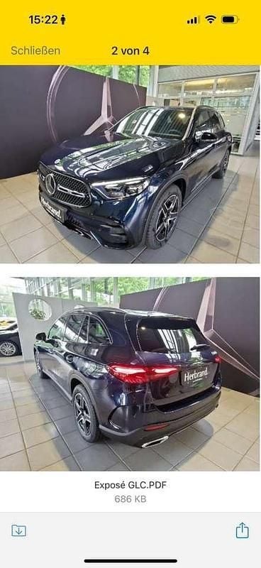Blau Gebraucht 2023 Mercedes GLC200 Advanced SUV | 49.900 € (Etwas zu teuer) - Bild 1/4