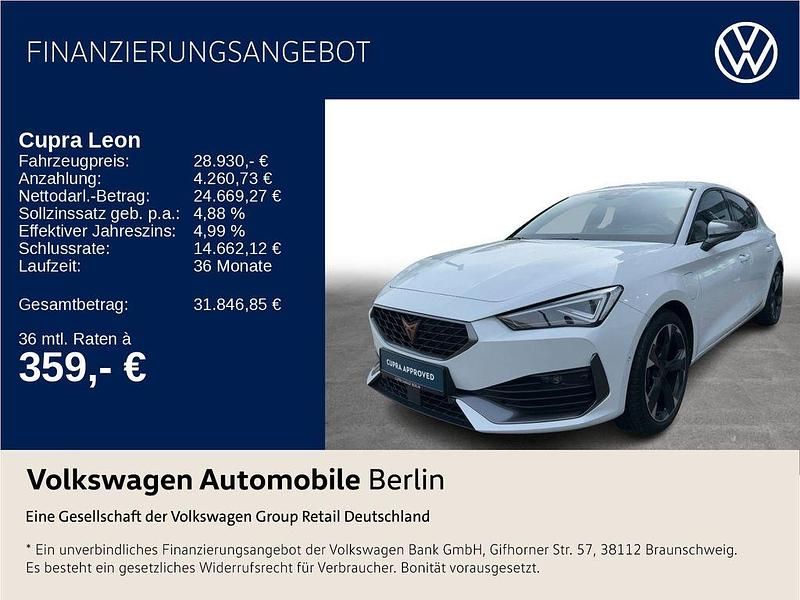 Gebraucht Cupra Leon 204 PS (150 kW) 2024 Nevada weiß metallic Limousine
