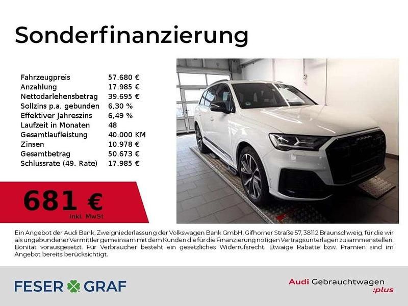 Gletscherweiß Gebraucht 2022 Audi Q7 Ambiente SUV | 57.680 € (Guter Preis) - Bild 1/2