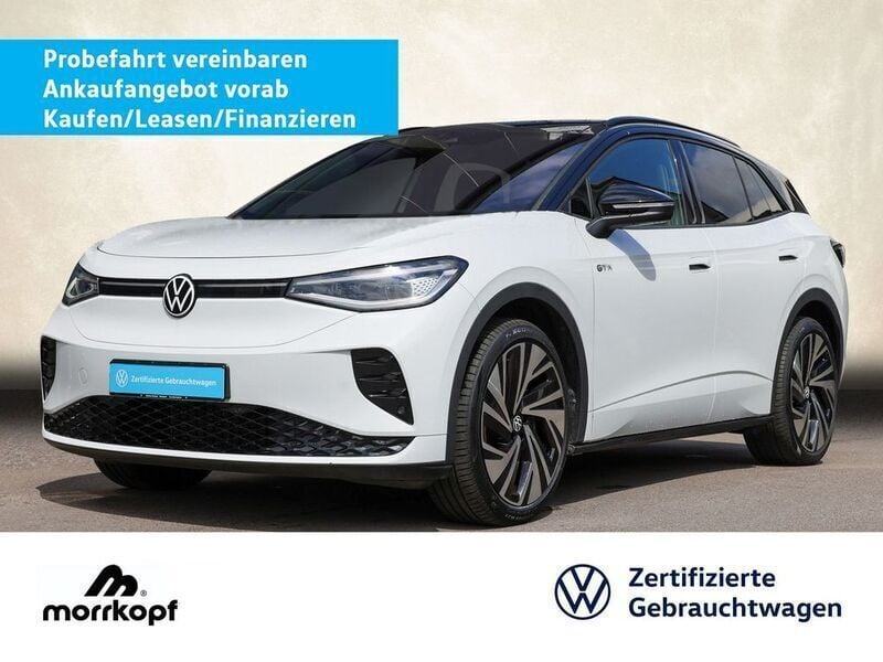 Gletscherweiss, metallic Gebraucht 2023 VW ID.4 GTX SUV | 35.940 € (Superpreis) - Bild 1/4