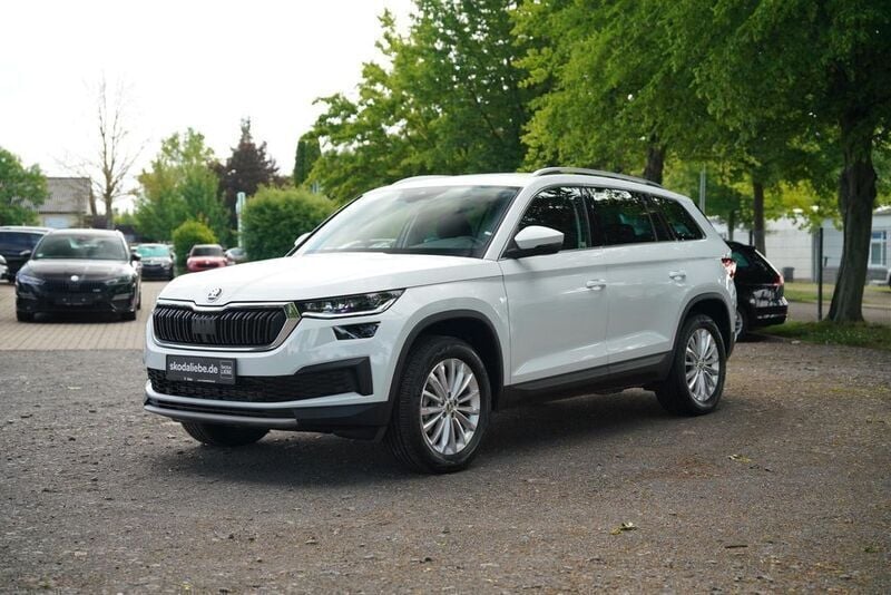 Moonweiss metallic Gebraucht 2024 Skoda Kodiaq Ambition SUV | 33.789 € (Superpreis) - Bild 1/4