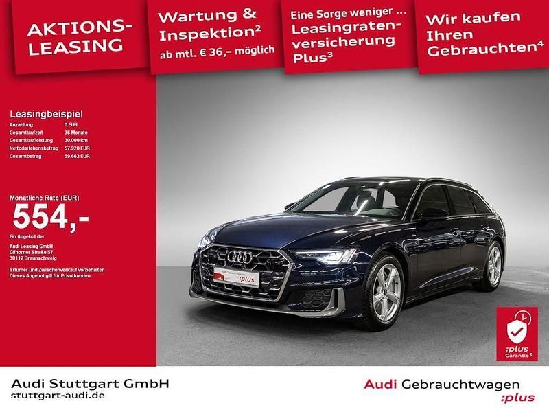 Firmamentblau metallic Gebraucht 2024 Audi A6 S-Line Kombi | 57.920 € - Bild 1/2