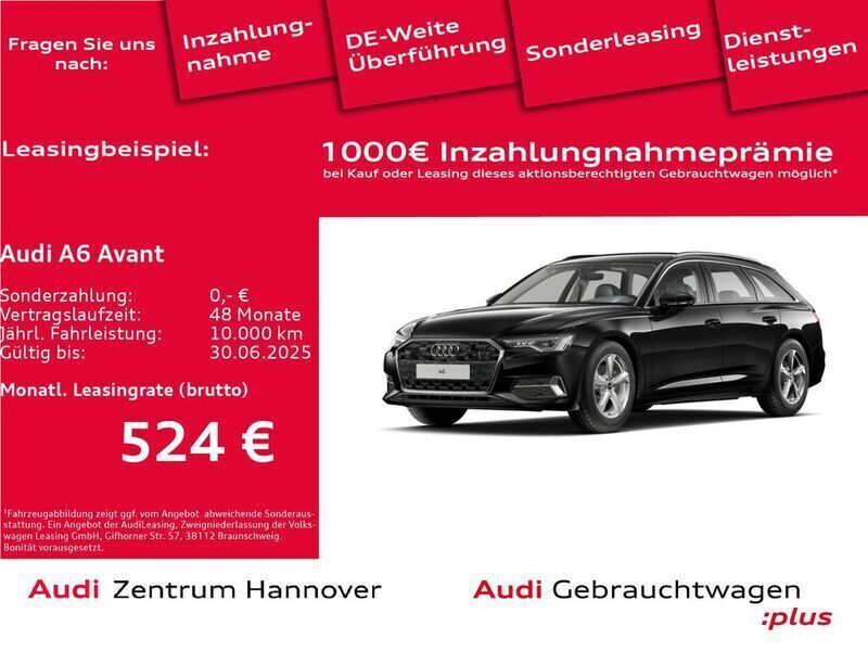 Mythosschwarz metallic Gebraucht 2024 Audi A6 Advanced Plus Kombi | 47.450 € (Etwas zu teuer) - Bild 1/4