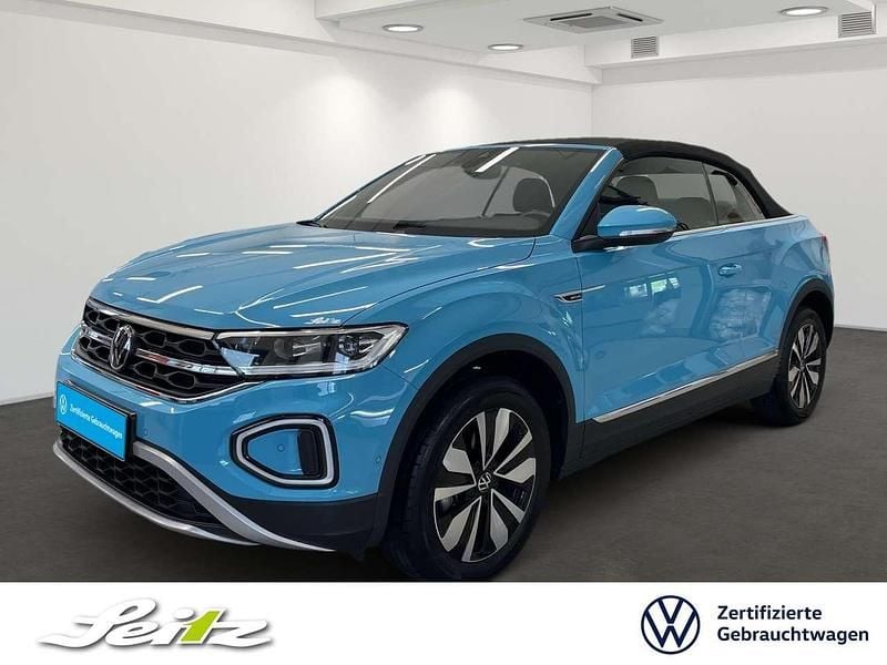 Blau Gebraucht 2025 VW T-Roc Cabriolet Move Cabrio | 26.299 € (Superpreis) - Bild 1/3