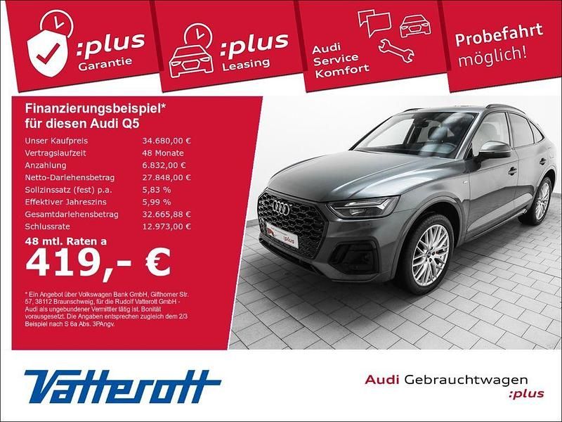 Daytonagrau perleffekt (metallic) Gebraucht 2021 Audi Q5 Sportback S-Line SUV | 34.680 € (Fairer Preis) - Bild 1/4