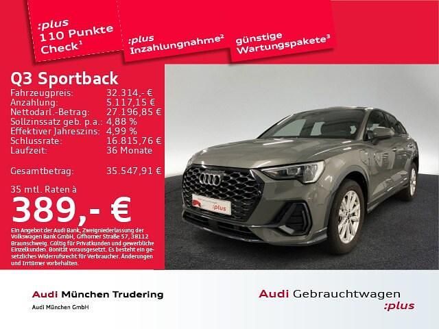 Chronosgrau metallic Gebraucht 2022 Audi Q3 Sportback Ambiente SUV | 32.314 € (Guter Preis) - Bild 1/2