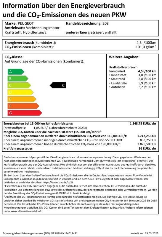 Grau Neu 2025 Peugeot 208 Allure Kleinwagen | 27.350 € (Fairer Preis) - Bild 1/1