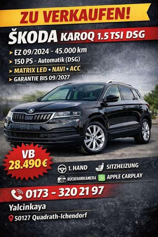 Gebraucht Skoda Karoq Selection 150 PS (110 kW) 2024 SUV