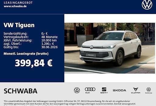Neu VW Tiguan Life 150 PS (110 kW) 2025 Weiß SUV