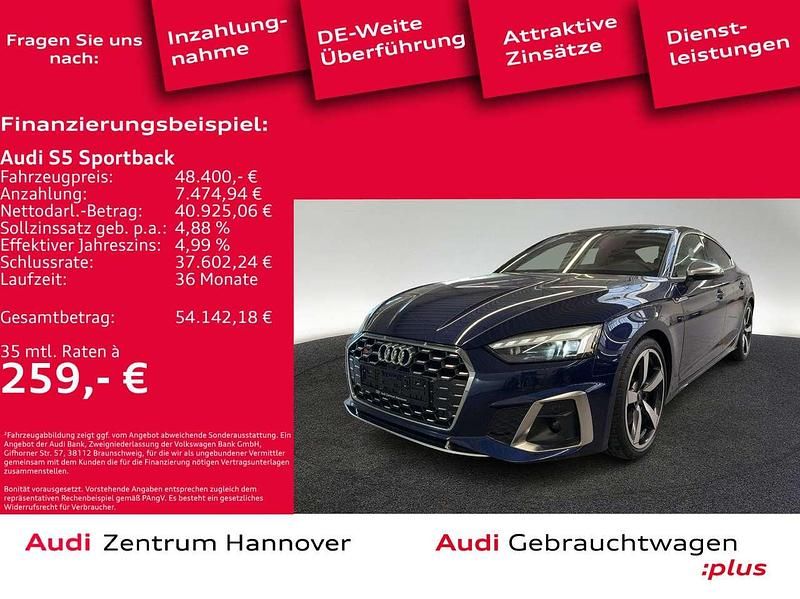 Navarrablau metallic Gebraucht 2023 Audi S5 Limousine | 48.400 € (Fairer Preis) - Bild 1/4