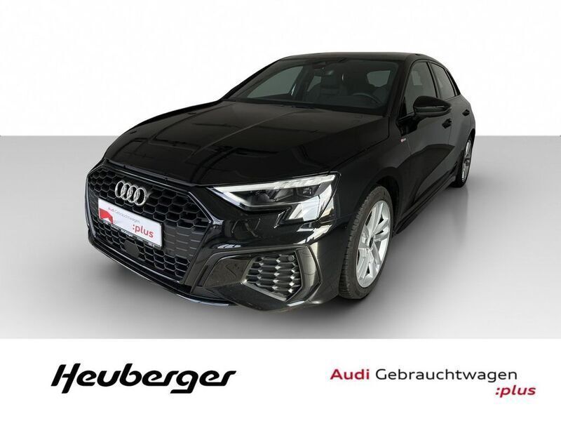 Schwarz Gebraucht 2024 Audi A3 Sportback S-Line Limousine | 36.370 € (Etwas zu teuer) - Bild 1/4