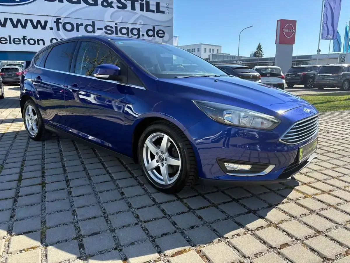 Brugt Ford Focus Titanium 125 HK (91 kW) 2018 Blå Sedan