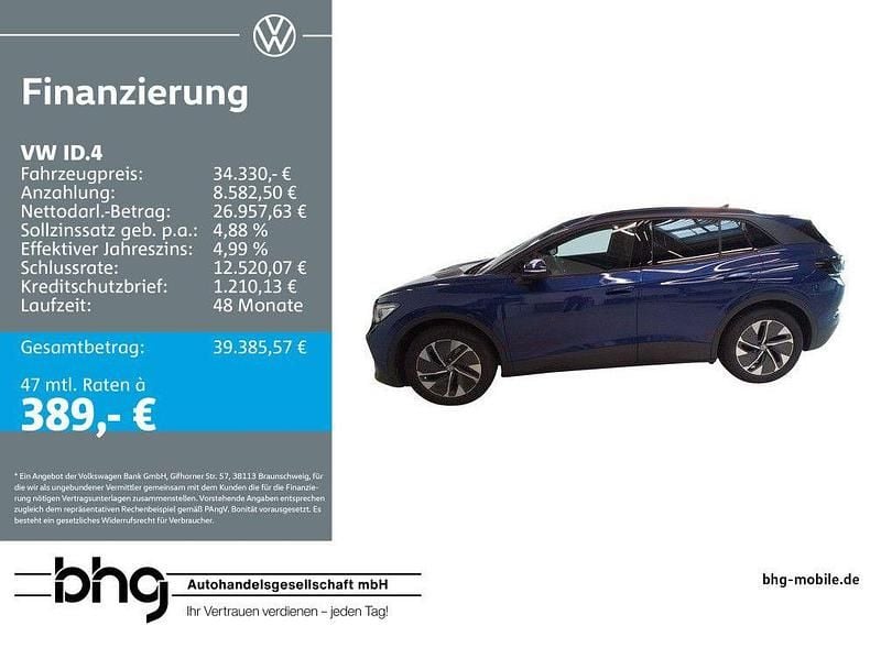 Blau Gebraucht 2025 VW ID.4 Pure SUV | 34.330 € (Guter Preis) - Bild 1/4