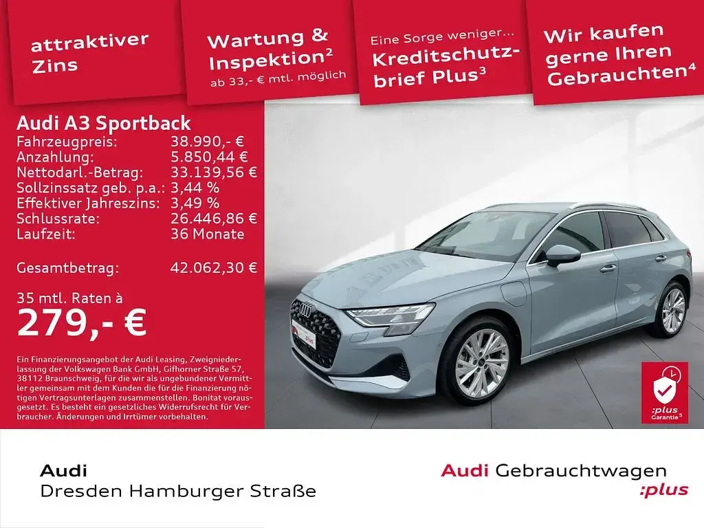 Gebraucht Audi A3 Advanced Plus 204 PS (150 kW) 2025 Pfeilgrau perleffekt Limousine