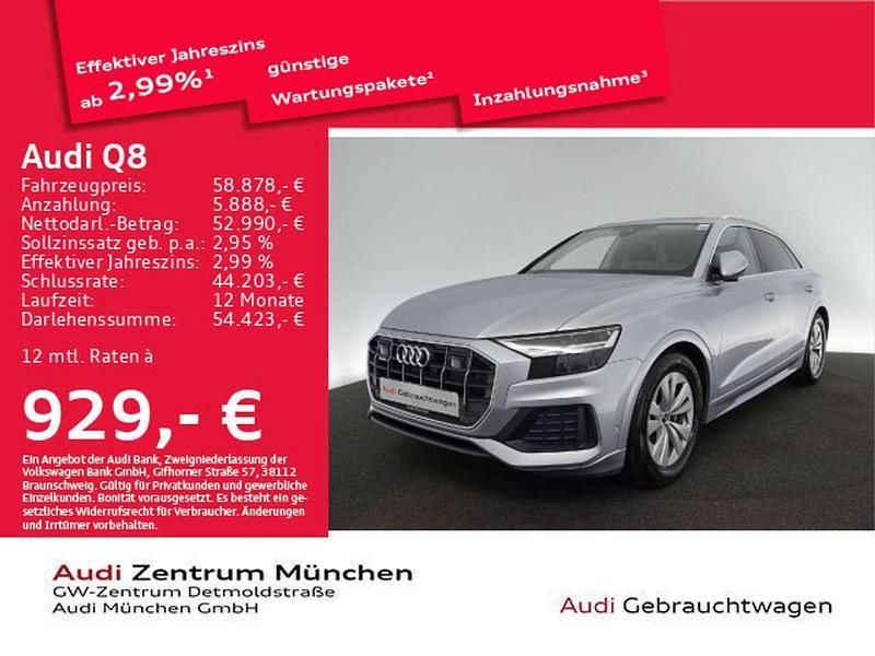 Florettsilber metallic Gebraucht 2022 Audi Q8 Ambiente SUV | 70.482 € (Teuer) - Bild 1/2