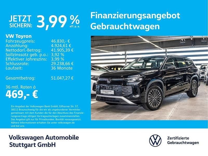 Grenadillschwarz metallic Gebraucht 2025 VW Tayron Life SUV | 46.830 € (Guter Preis) - Bild 1/4