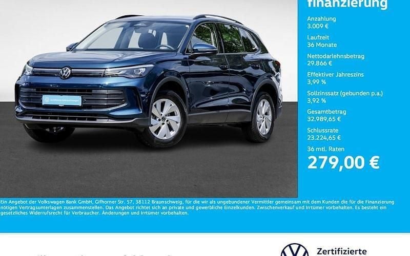 Nightshade blue metallic Gebraucht 2024 VW Tiguan Basis SUV | 32.875 € (Guter Preis) - Bild 1/4