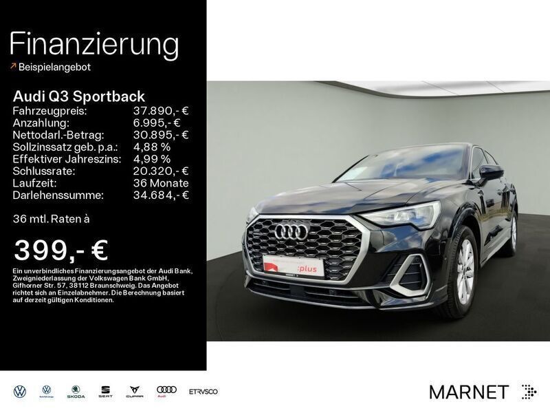 Schwarz Gebraucht 2022 Audi Q3 Sportback S-Line SUV | 37.890 € (Superpreis) - Bild 1/4